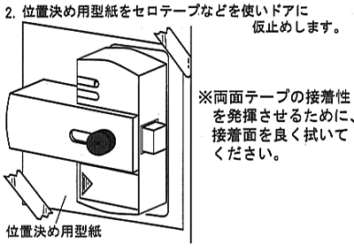 型紙を仮止め