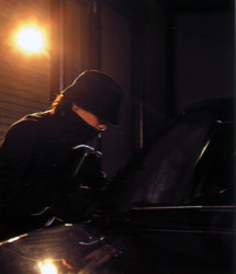 駐車場に