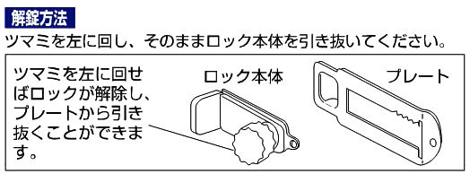 かんたんロック 部屋の補助錠の解錠方法