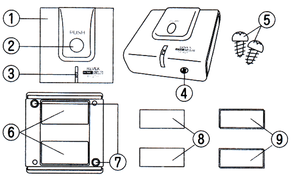 ホームガード 呼出ボタン REV20の各部の名称