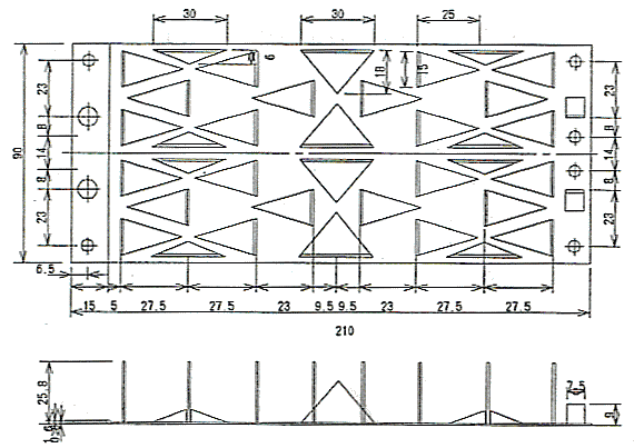 FG-203のの寸法図