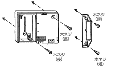 付属の木ねじで設置