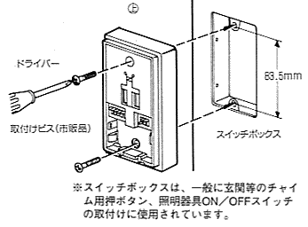 スイッチボックスを利用して設置