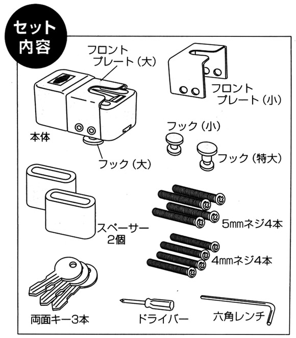 チェーンでロックのセット内容