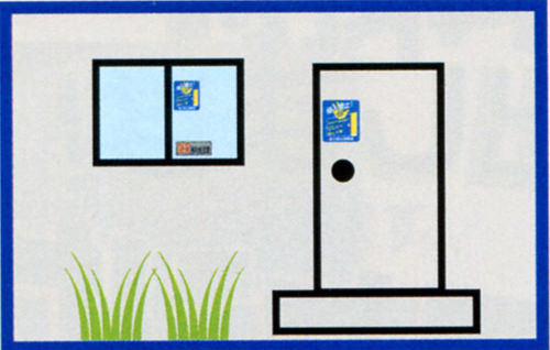玄関ドアに貼る例