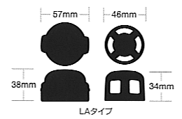 防犯サムターン　LA・BHの外形寸法