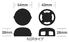 防犯サムターンNDRの外形寸法