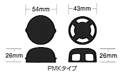 防犯サムターンPMK の外形寸法