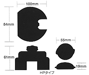 防犯サムターンHPの外形寸法