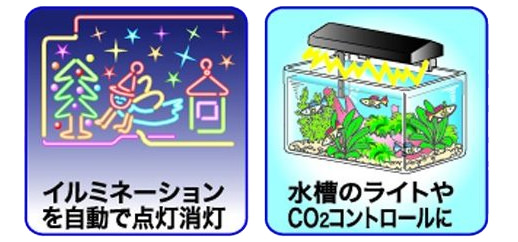 水槽のライトやCO2のコントロールに