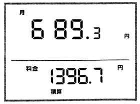 節電料金（上段）と積算使用料金（下段）