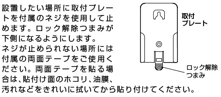 音センサーを付属のプレートを利用して設置