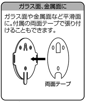 付属の両面テープで固定