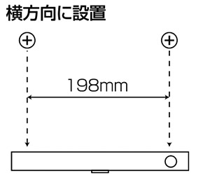 横方向に設置