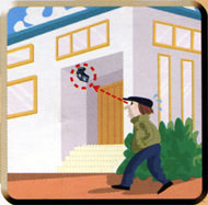 玄関の軒下に設置