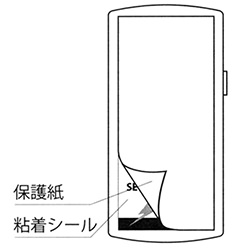 保護シールをめくります