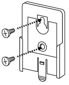 壁面に付属のネジを使って取付プレートを固定します