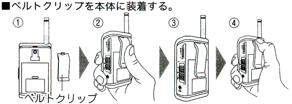 ベルトに付けて利用する場合