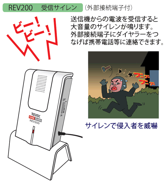 ホームガード 受信サイレンRevex REV200 通販【即日発送】 ホームガード 受信サイレンRevex REV200 通販【即日発送】